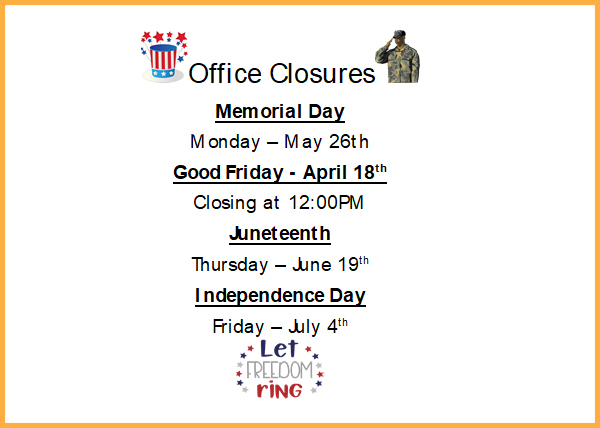 Office Closures